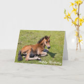 baby van kastanjevezel - vogelkaart kaart (Gele Bloem)