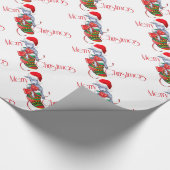 Baby van kerstcadeaupapier cadeaupapier (Hoek)