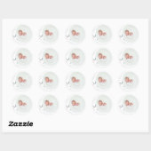 Baby van leuke foto's met moon, ster en cloud ronde sticker (Vel)