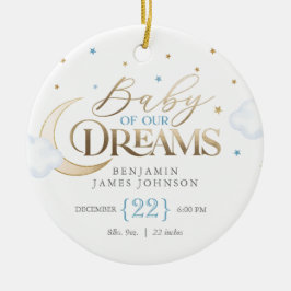 Baby van onze Dreams Blue Baby's Eerste Kerstmis Keramisch Ornament