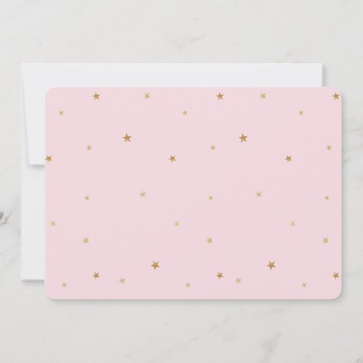 Baby van onze Dreams Moon en Stars Pink Baby showe Kaart (Achterkant)