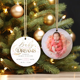 Baby van onze Dreams Pink Baby's First Christmas Keramisch Ornament