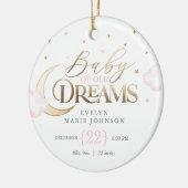 Baby van onze Dreams Pink Baby's First Christmas Keramisch Ornament (Links)