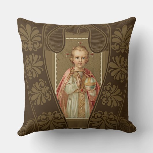 Baby van Praag Jesus met de wereld Kussen (Achterkant)