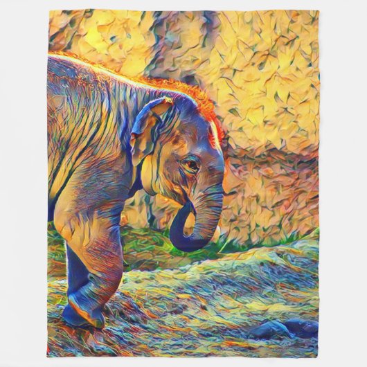 baby van smartmix van dierlijk olifant fleece deken (Voorkant)