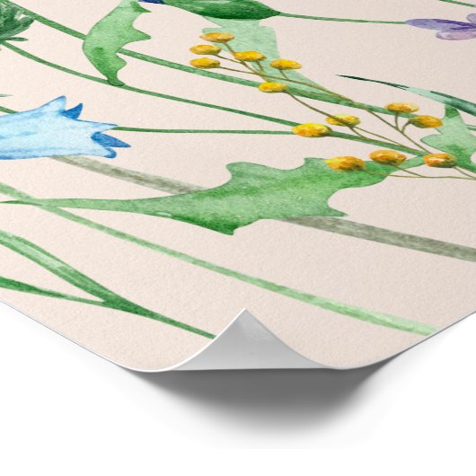 Baby van wilde Baby showers in Bloombloemkool Poster (Hoek)