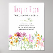 Baby van wilde bloemen in Bloom Flower Seeds Favor Poster (Voorkant)