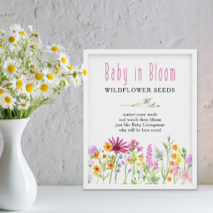 Baby van wilde bloemen in Bloom Flower Seeds Favor Poster