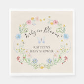 Baby van wilde bloemen in Bloom Waterverf Shower Servet (Voorkant)