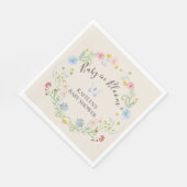 Baby van wilde bloemen in Bloom Waterverf Shower Servet (Hoek)