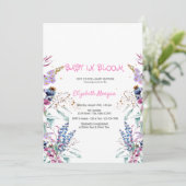 Baby van wilde bloemen in het Baby shower Bloom Kaart (Staand voorkant)