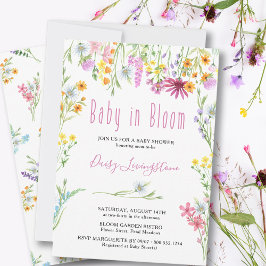 Baby van wilde bloemen in het Baby shower Bloom Kaart
