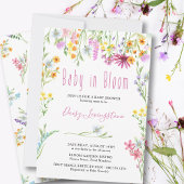 Baby van wilde bloemen in het Baby shower Bloom Kaart