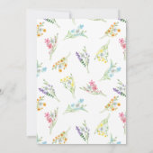 Baby van wilde bloemen in het Baby shower Bloom Kaart (Achterkant)