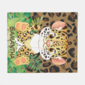 Baby van wilde dieren fleece deken (Voorkant (Horizontaal))