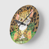 Baby van wilde dieren ronde klok (Hoek)