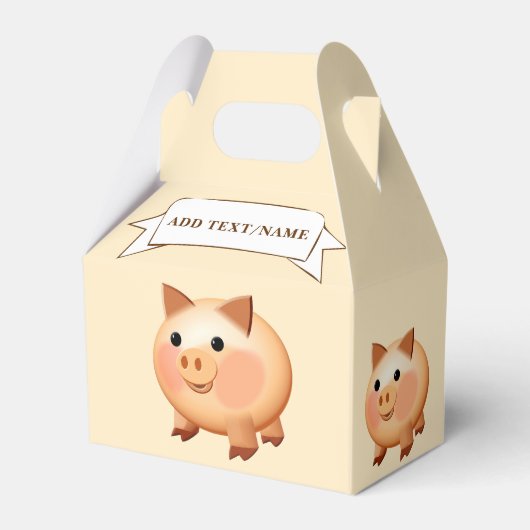Baby Varken Tekening Aangepast Bedankdoosjes (Voorkant Zijde)