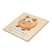 Baby Varken Tekening Aangepast Tegeltje (Zijkant)