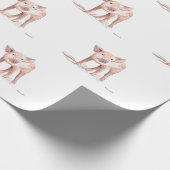 Baby varkenskunst waterverf schattig boerderij cadeaupapier (Hoek)