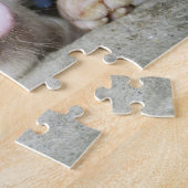 Baby varkensstapel in Pen, Varkensgier Legpuzzel (Zijkant)