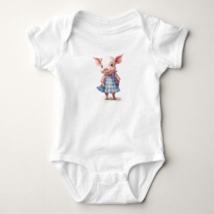 Baby varkentje in een jurk