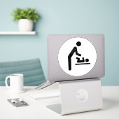 Baby Veranderende stickers van stationssymbolen (Laptop op bureau)