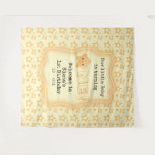 Baby verandert één Schattigee sterrenverjaardagsac Wandkleed (Voorkant (horizontaal))