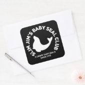 Baby verbluffingen vierkante sticker (Envelop)