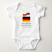 Baby verjaardag en vlag van de wereld Duitsland Romper (Voorkant)