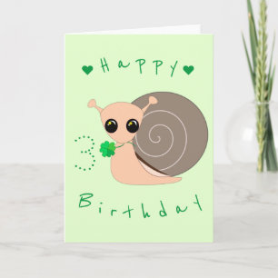Baby Verjaardag Kaart Lucky Snail - 