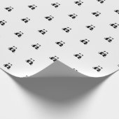 Baby verjaardag zwarte panda simpel cadeaupapier (Hoek)