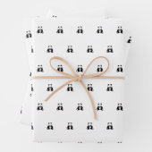 Baby verjaardagscadeau zwarte panda schoonmaakmidd inpakpapier vel (In situ)