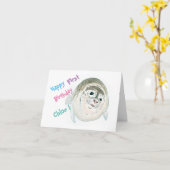 Baby verjaardagskaart kaart (Gele Bloem)