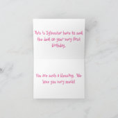 Baby verjaardagskaart kaart (Binnen)