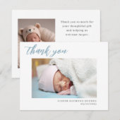 Baby verjaardagskaart met foto kaart (Voorkant / Achterkant)