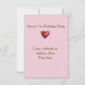 Baby Verjaardagsuitnodiging, beer Kaart (Achterkant)