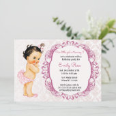 Baby verjaardagsuitnodiging Kaart (Staand voorkant)