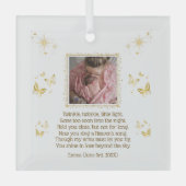 Baby Verlies Foto Keepsake Glass Ornament (Voorkant)