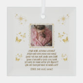 Baby Verlies Foto Keepsake Glass Ornament (Achterkant)