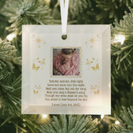Baby Verlies Foto Keepsake Glass Ornament