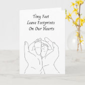 Baby Verlies Kaart Met Kleine Voetjes (Gele Bloem)