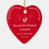 Baby-verlies-keepsake-Ornament van valentijns Keramisch Ornament (Rechts)