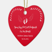 Baby-verlies-keepsake-Ornament van valentijns Keramisch Ornament (Links)