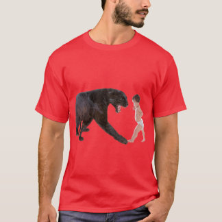 Baby versus luipaard t-shirt