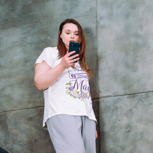 Baby Vervallen in mei Paarse Bloemen Waterverf Tri-Blend Shirt