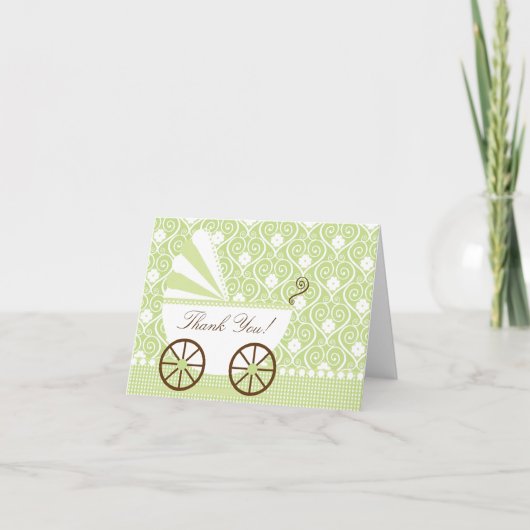  Baby Vervoer Dank u Opmerking Kaart (Voorkant)