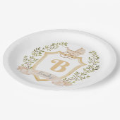 Baby-vervoermonogram "B" | Neutraal Papieren Bordje (Gekanteld)