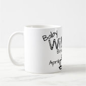 baby verwacht zwangerschap koffiemok (Links)