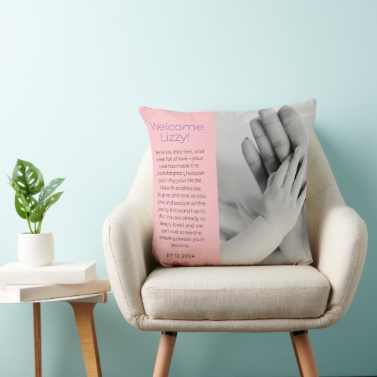 Baby verwelkomd kussen (Stoel)