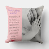 Baby verwelkomd kussen (Voorkant)